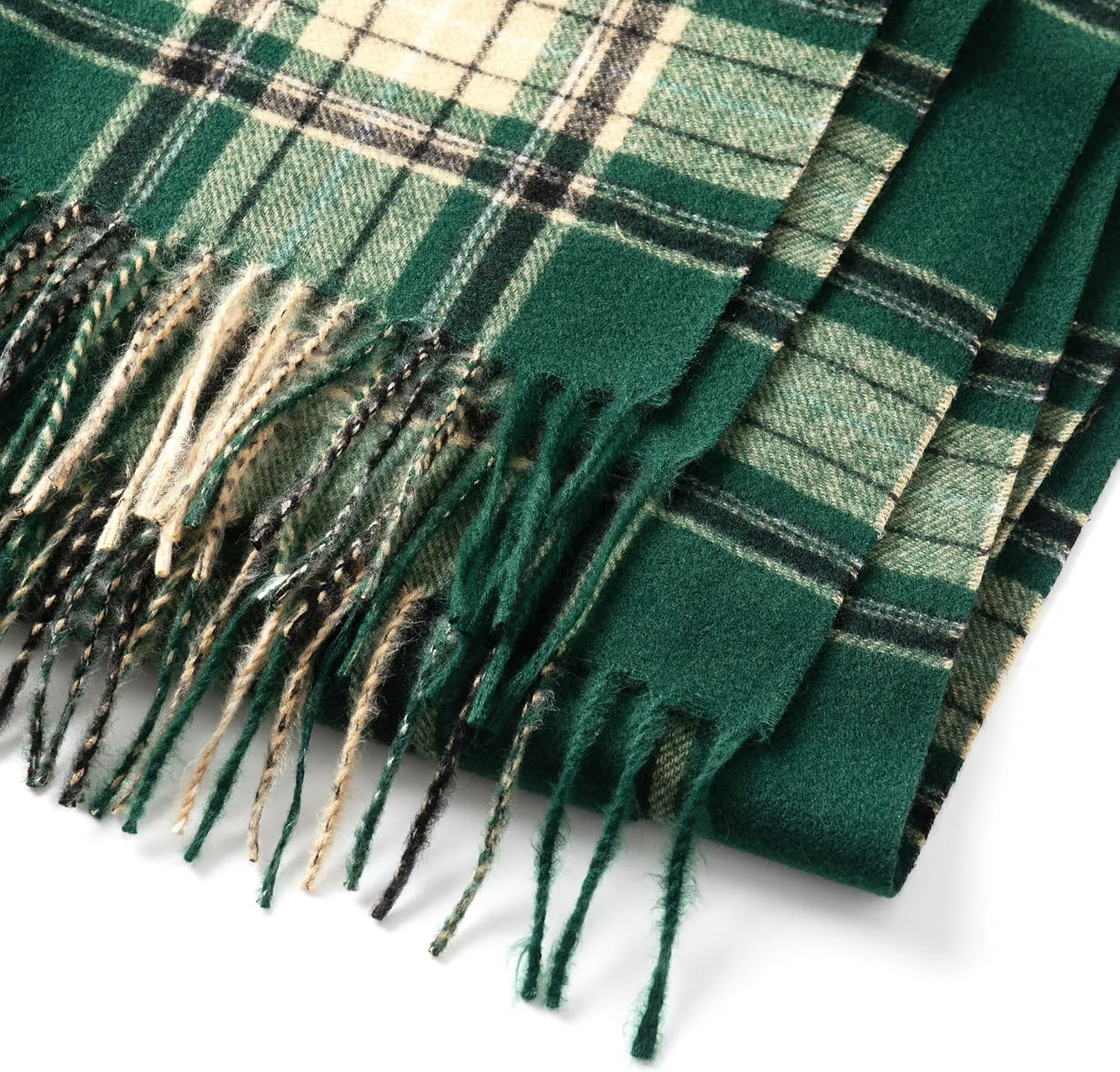 CALVIN & OLIVIA Women's Fall Winter Scarf Thick Classic Plaid Scarf Wrap Warmth Soft Oversized Cashmere Feel Scarves