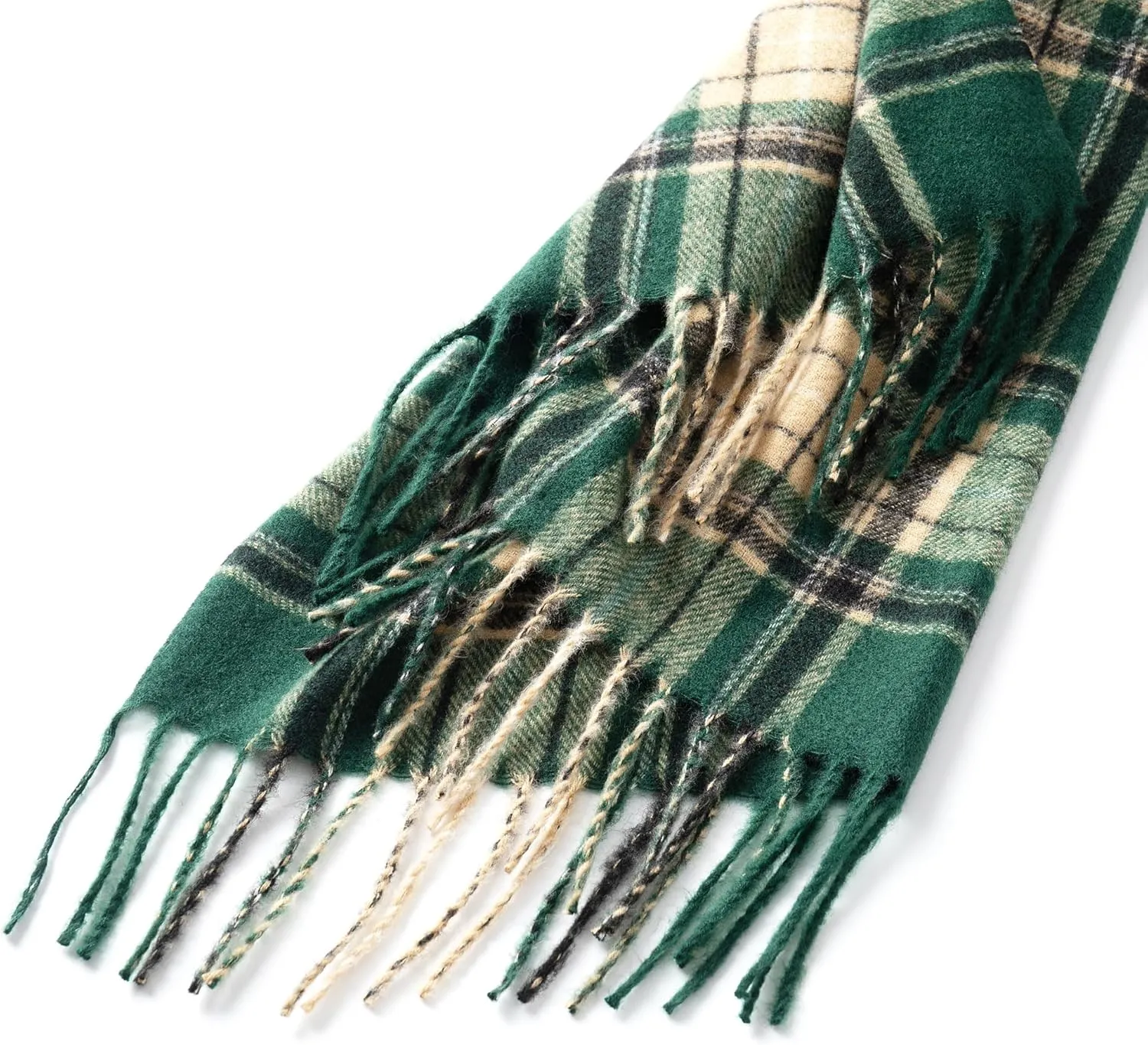 CALVIN & OLIVIA Women's Fall Winter Scarf Thick Classic Plaid Scarf Wrap Warmth Soft Oversized Cashmere Feel Scarves