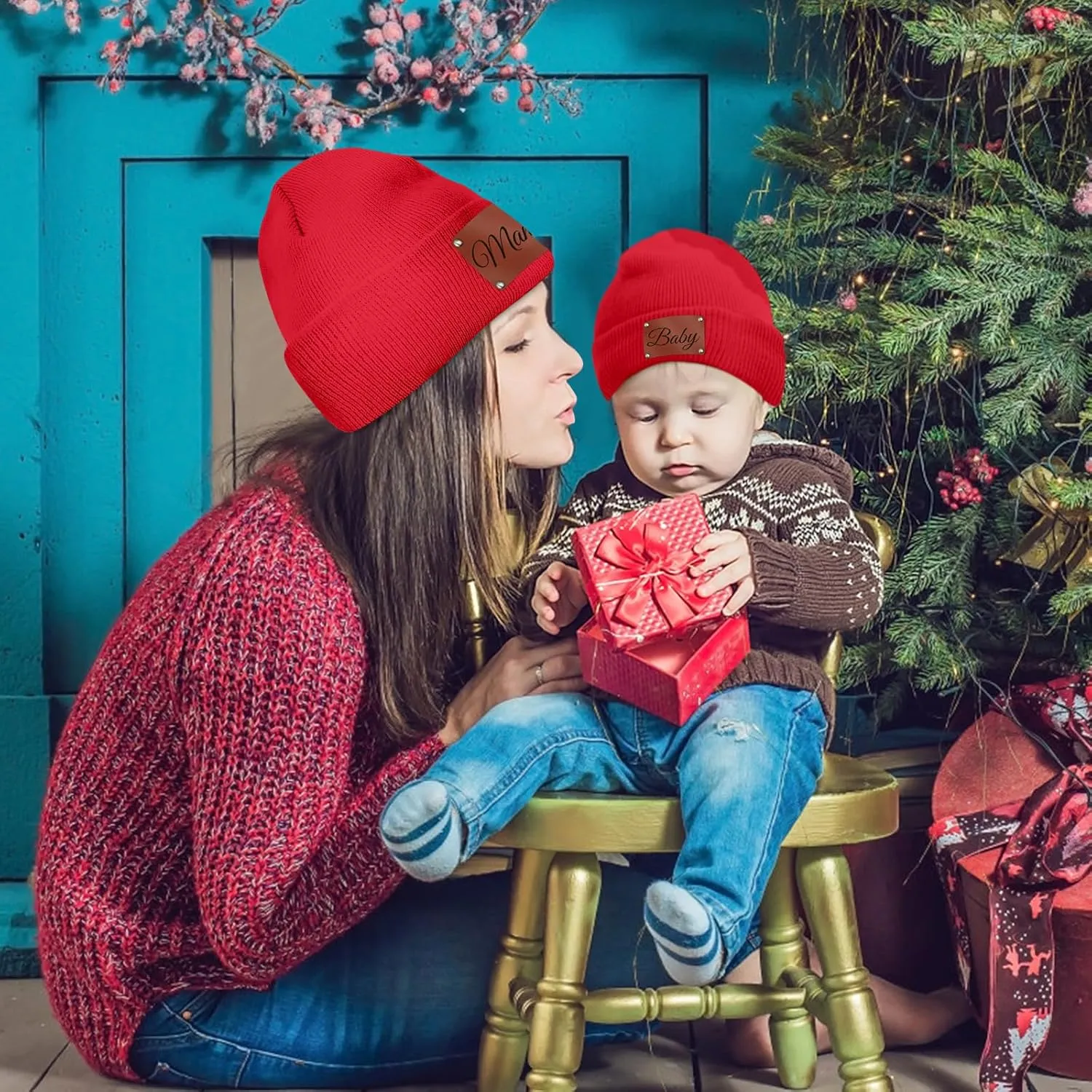 Custom Beanie Hats for Baby Girls Boys Personalized Beanies Name Customized Toddler Knit Winter Hats Gifts Infants Adults
