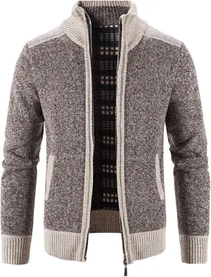 DuDubaby Autumn and Winter Men's Fashion Loose Cardigan Warm Lapel Hooded Jacket Sweater