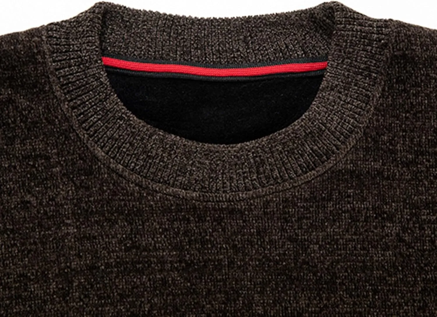 Gray Sweater Coat for Men, Male Winter Plus Velvet Tight Long Sleeve Round Neck Warm Sweater Sweater Coat for Men