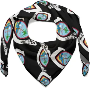 Gu-am Seal with Hook Head Scarf for Women's Hair Bandana Square Neck Scarf Lightweight Shawl Wrap, 0ne size, 202405211