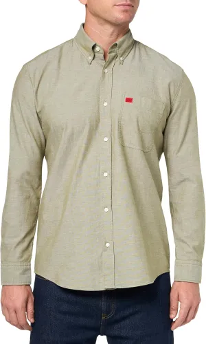 HUGO Men's Slim Fit Long Sleeve Oxford Button Down Shirt