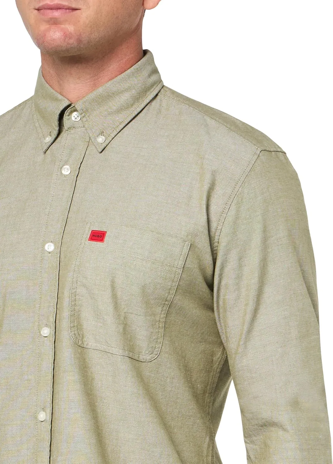 HUGO Men's Slim Fit Long Sleeve Oxford Button Down Shirt