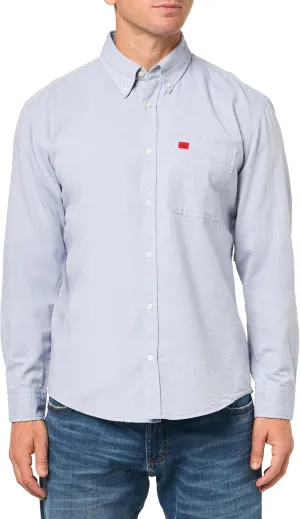 HUGO Men's Slim Fit Long Sleeve Oxford Button Down Shirt
