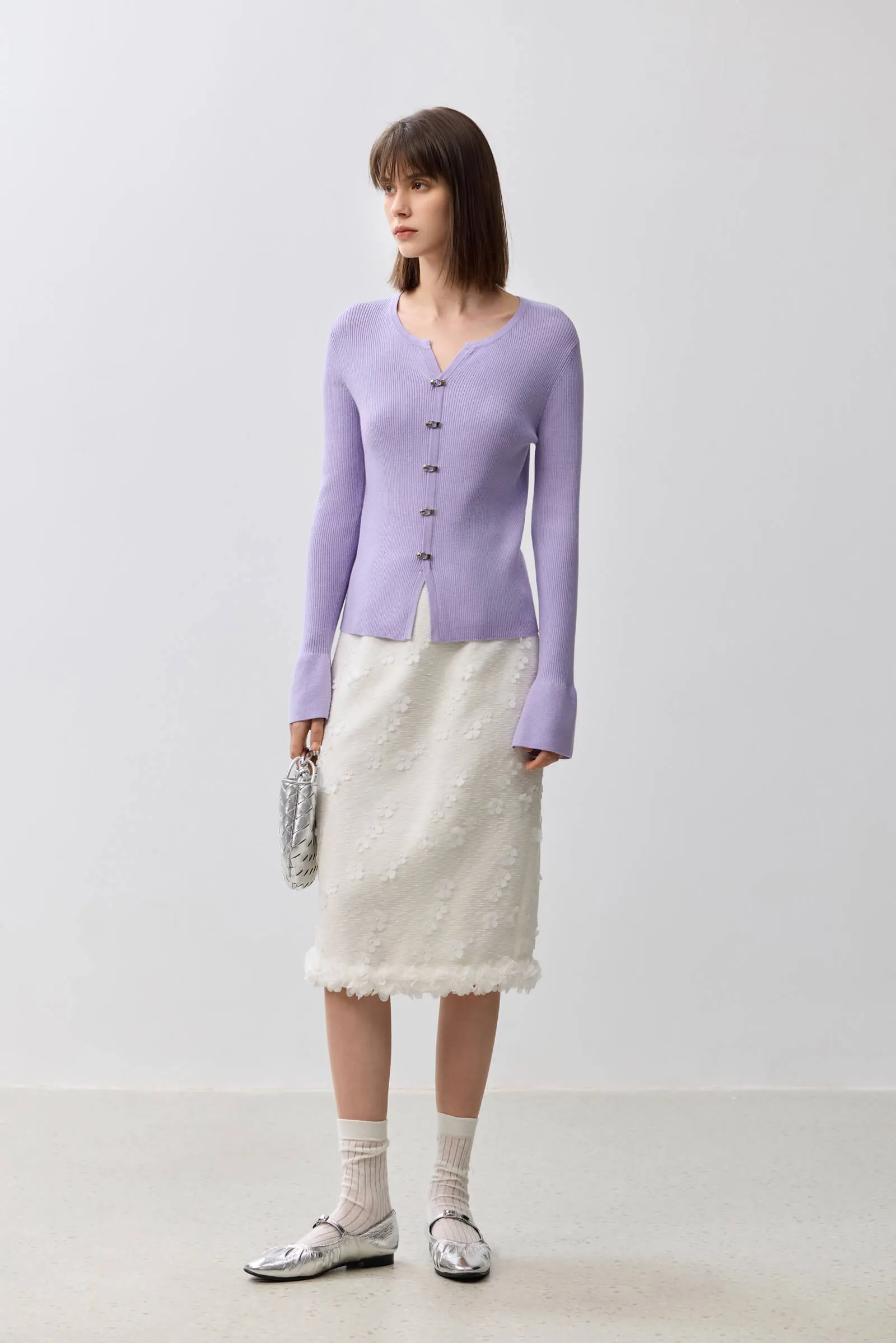 LILY Classic Split Knit Cardigan