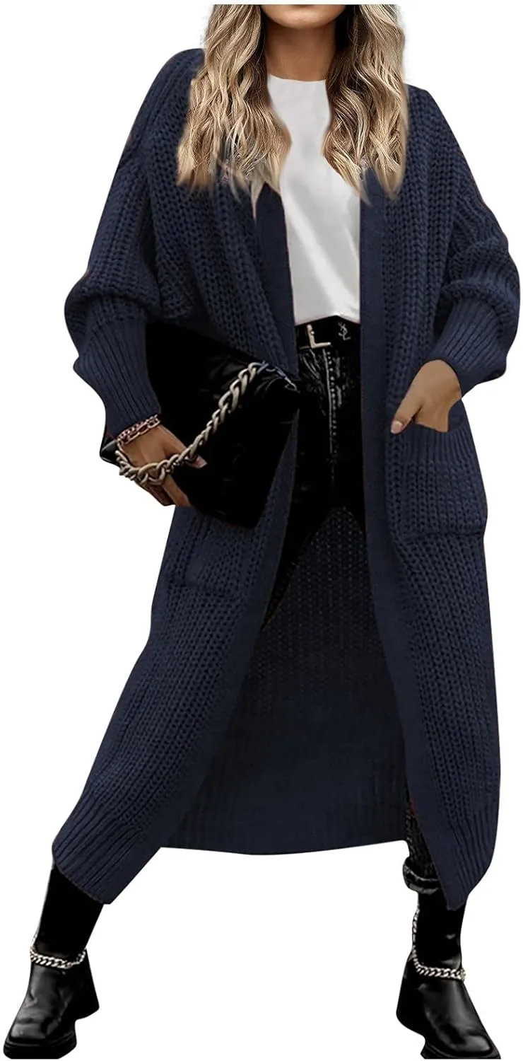 Long Cable Knit Hooded Cardigans for Women 2024 2024 Fall Long Sleeve Sweaters Button Up Cable Knit Sweater Coats