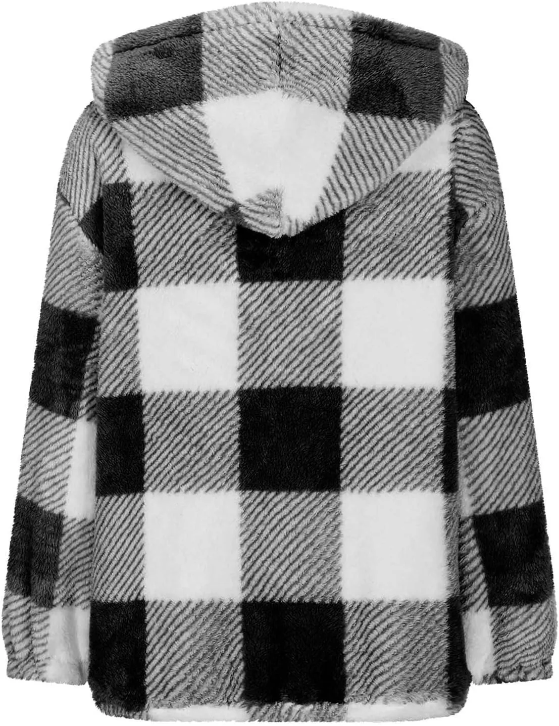Mens Fleece Fuzzy Jackets Casual Lightweight Hooded Warm Long Sleeve Soft Comfy Fall Winter Coats