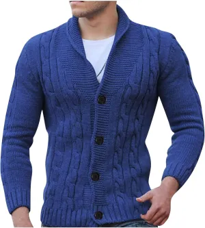 Men's Sweater Plus Size Autumn and Winter Fashion Loose Cardigan Warm Lapel Hooded Jacket Sweater Soft Sweater
