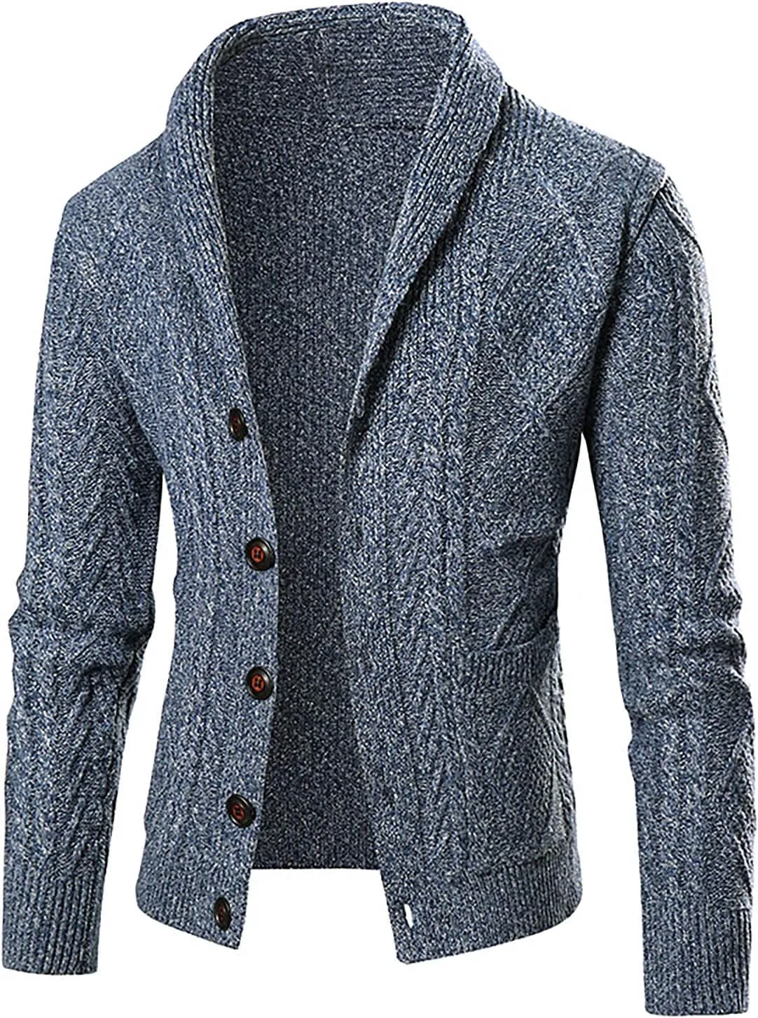 Men's Sweater Plus Size Autumn and Winter Fashion Loose Cardigan Warm Lapel Hooded Jacket Sweater Soft Sweater