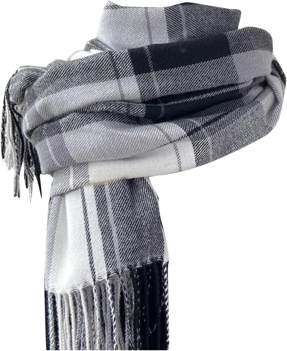 Plaid Scarfs for Women Men Winter Soft Cozy Warm Long Shawl Wraps Big Grid Large Soft Thick Blanket Scarfs