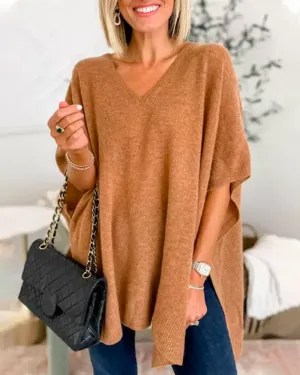 TastyHottie - Elegant v-neck Pullover Sweater
