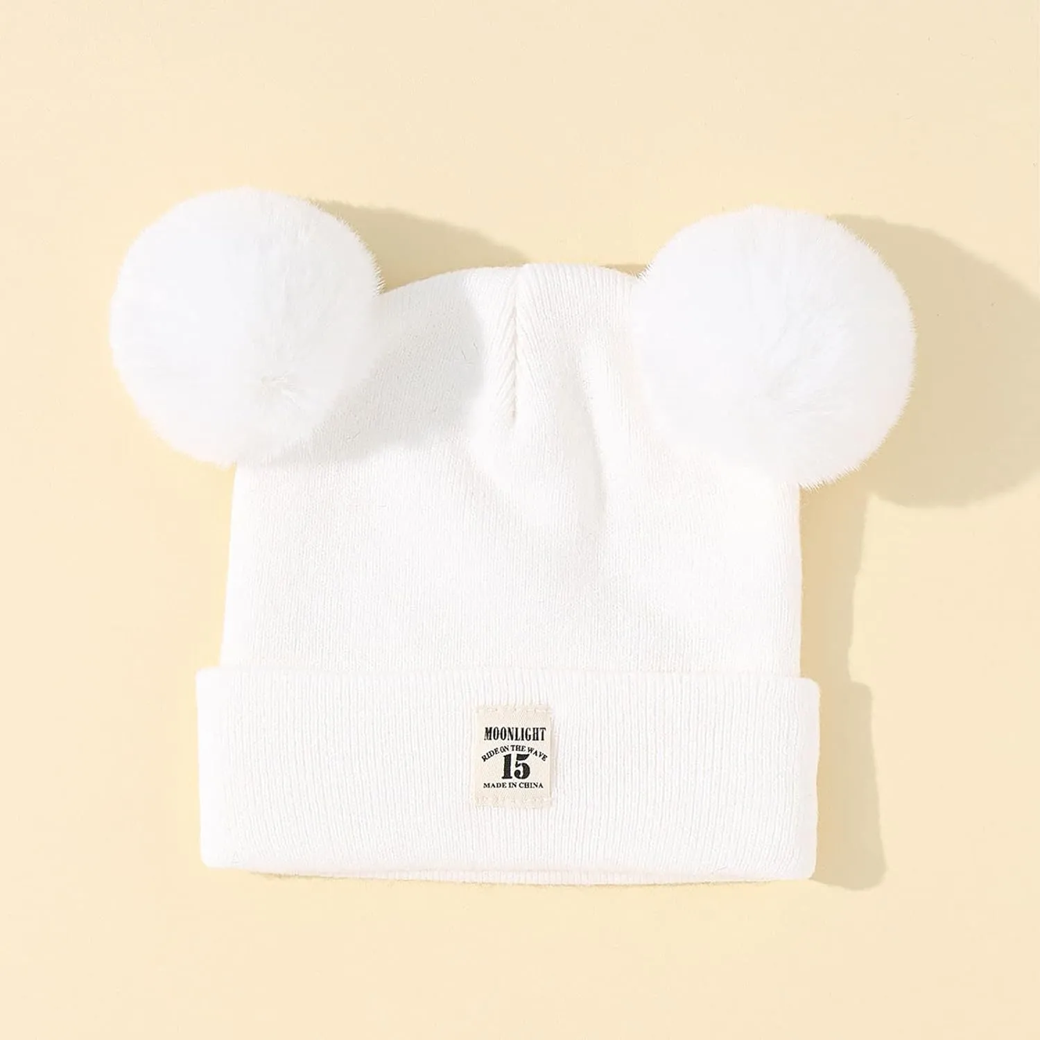 Unisex Baby Fleece Hat Winter Baby Hat for Boys and Girls Cold-Weather Infant Knit Cap with Pompom