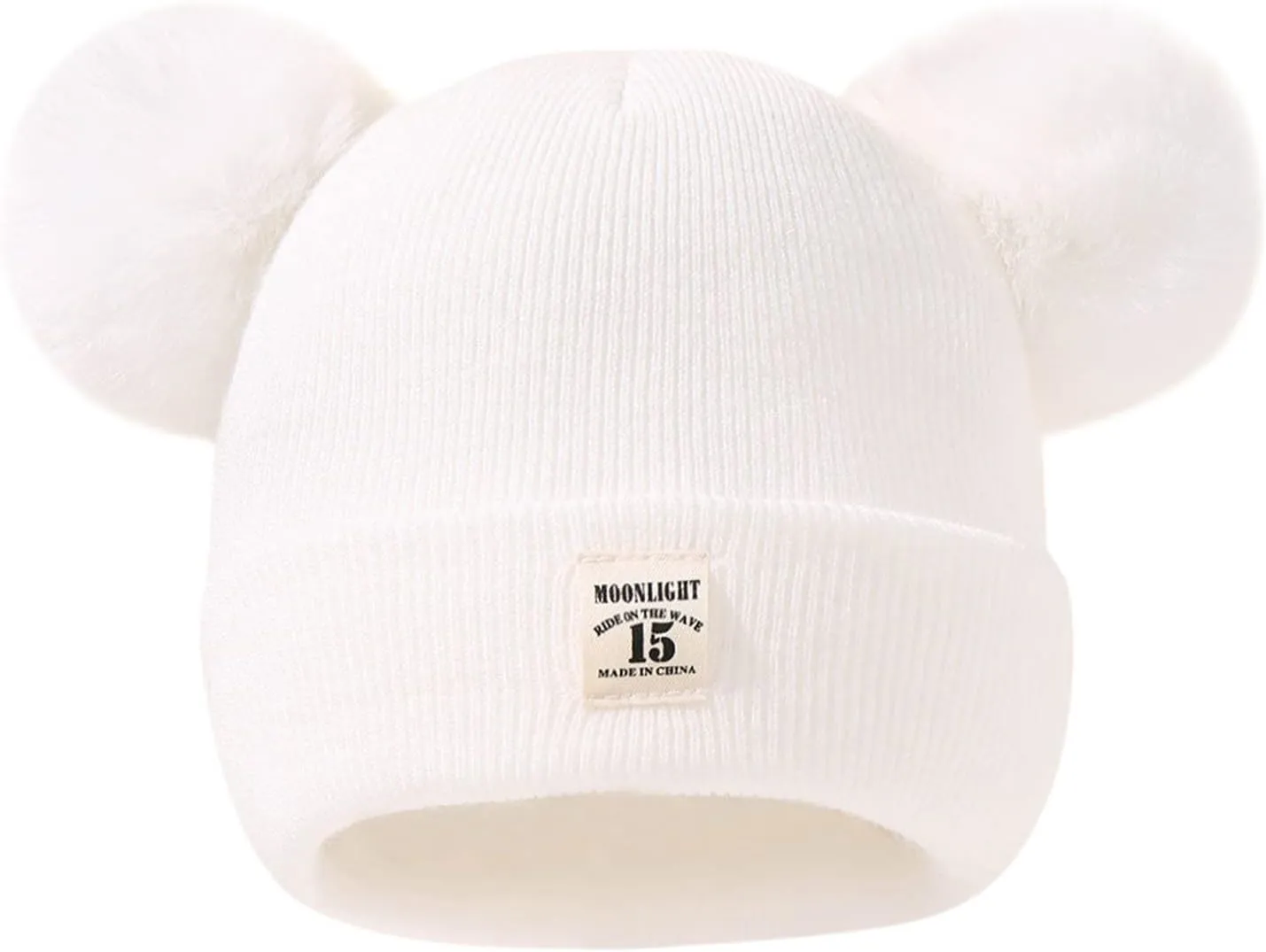 Unisex Baby Fleece Hat Winter Baby Hat for Boys and Girls Cold-Weather Infant Knit Cap with Pompom