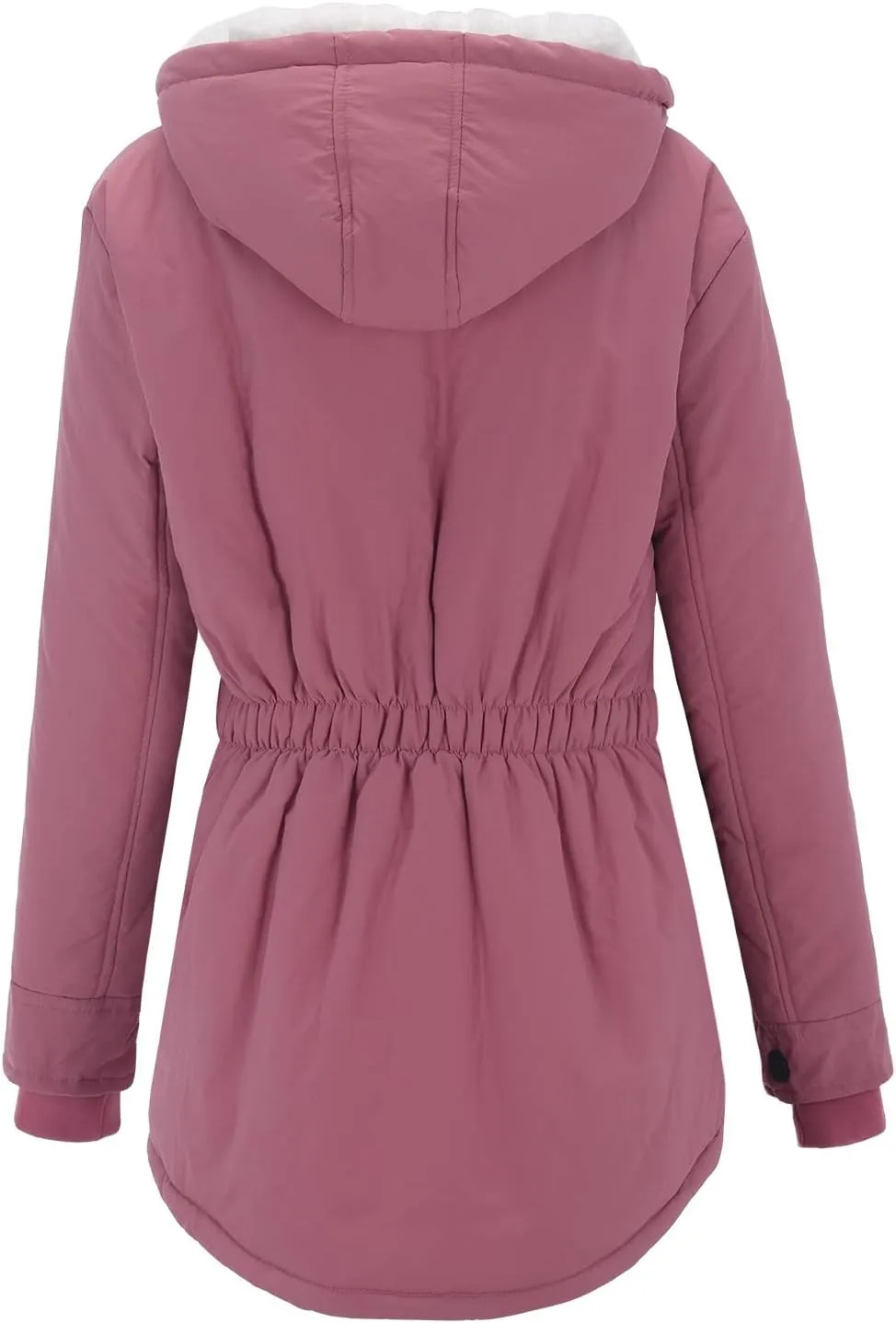 Womens Plus Size Winter Quilted Coat Casual Hooded Lined Fleece Jacket Long Warm Overcoat 2024 Outdoor Travel Outwear