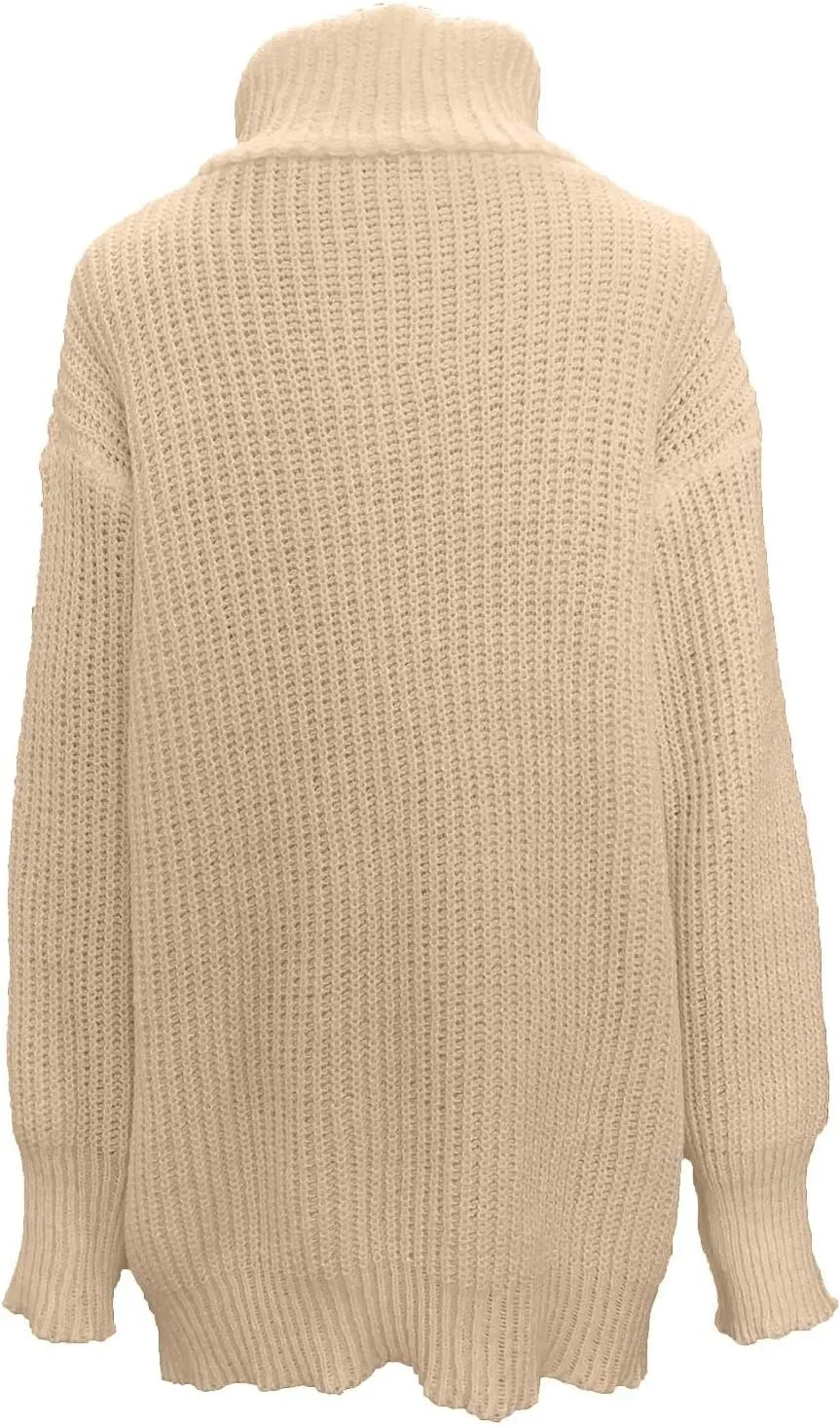 Women's Turtleneck Oversized Sweaters 2024 Fall Lantern Sleeve Casual Cozy Baggy Tunic Pullover Sweater Knit Tops