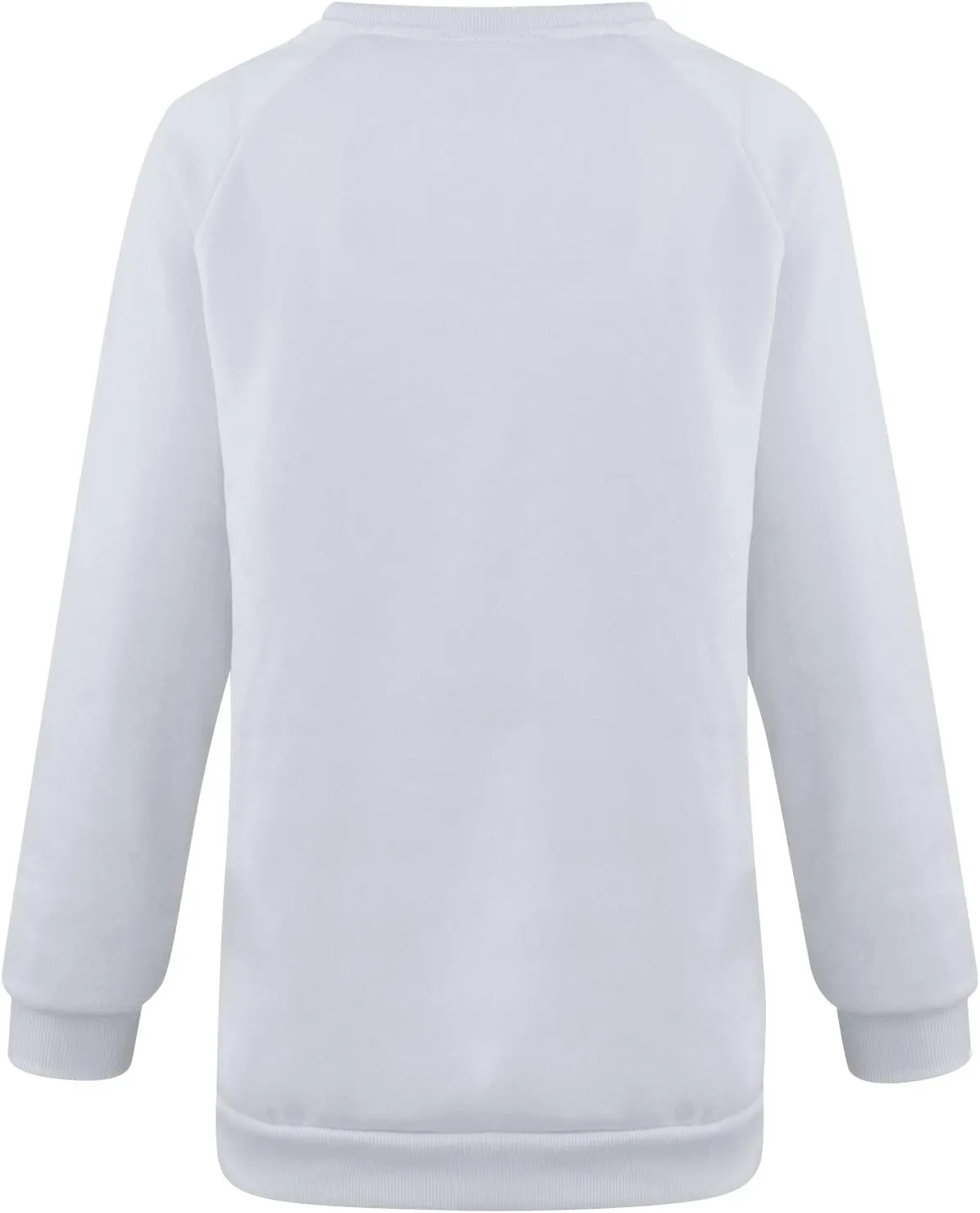 Women's White Gameday Dress O-Neck Sweatshirt Casual Long Sleeve Loose Autumn Winter Clothes Football, S-2XL