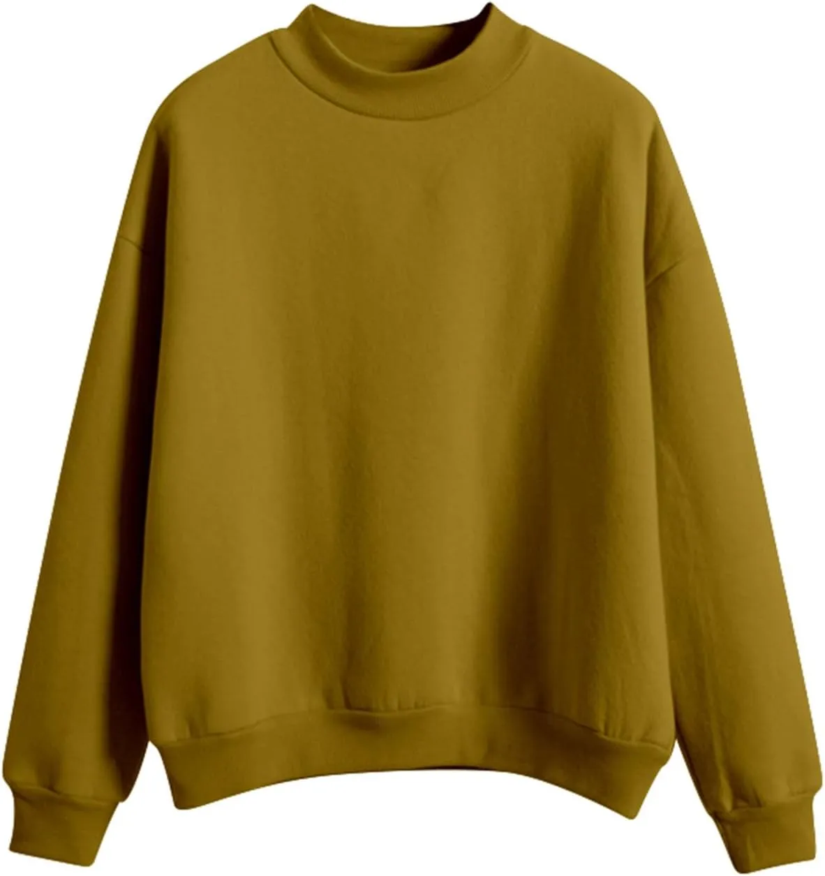 Womens Winter Warm Slim Lightweight Solid Sweatshirts Long Sleeve Crewneck Pullovers Daily Home Outdoor Workout Hoodies